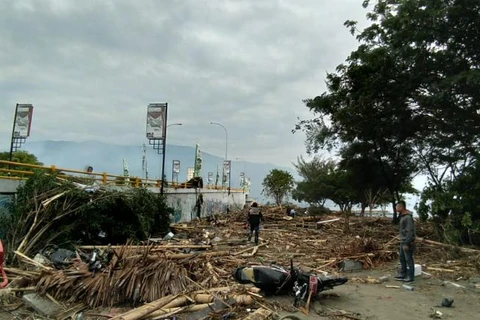 Hình ảnh tan hoang sau khi xảy ra động đất ở Indonesia. (Nguồn: CNN)
