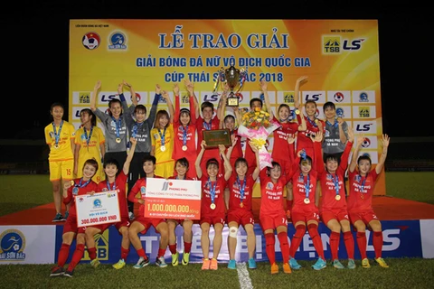 Phong Phú Hà Nam lần đầu vô địch bóng đá nữ Quốc gia. (Nguồn: VFF)