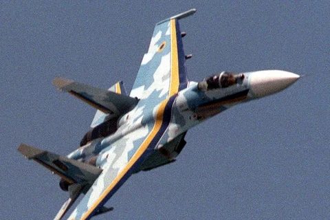 Máy bay tiêm kích Su-27 của Ukraine. (Nguồn: AFP)