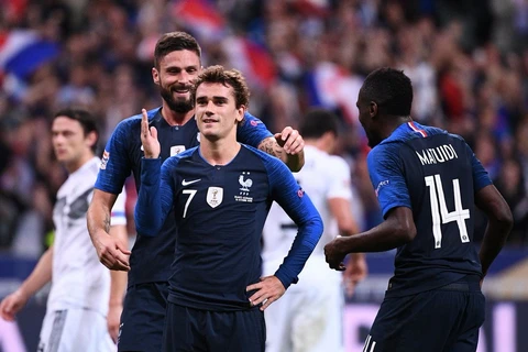 Griezmann (số 7) giúp Pháp đánh bại Đức. (Nguồn: Getty Images)