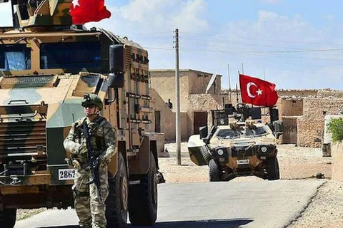 Lực lượng binh sỹ Thổ Nhĩ Kỳ tại Manbij. (Nguồn: trtworld.com)