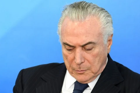 Tổng thống sắp mãn nhiệm Michel Temer. (Nguồn: AFP)