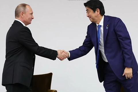 Thủ tướng Shinzo Abe và Tổng thống Nga Vladimir Putin. (Nguồn: Sputnik)