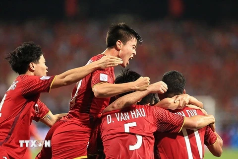 Tuyển Việt Nam cần phải có những tính toán cho mục tiêu cao nhất ở AFF Suzuki Cup 2018. (Ảnh: Trọng Đạt/TTXVN)