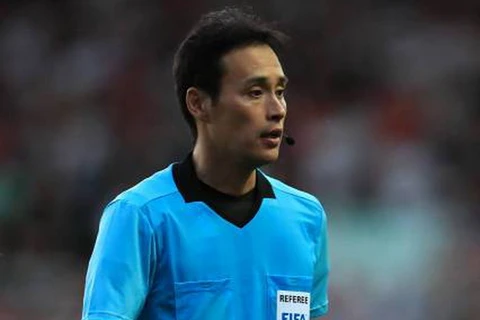 Trọng tài Kimura Hiroyuki bắt chính trận Việt Nam vs Philippines. (Nguồn: Getty Images)