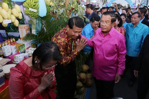 Thủ tướng Campuchia Hun Sen tham dự Festival Biển tại Koh Kong. (Nguồn: khmertimeskh.com)