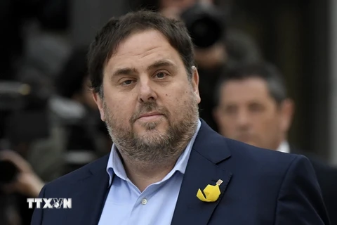 Cựu Phó Thủ hiến vùng Catalonia Oriol Junqueras. (Ảnh: AFP/TTXVN)