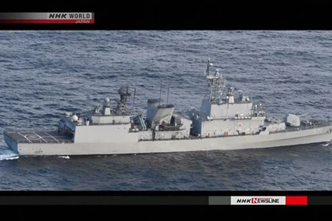 Tàu hải quân Hàn Quốc. (Nguồn: NHK)