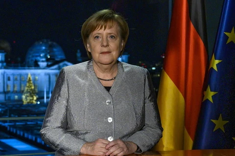 Thủ tướng Đức phát biểu nhân dịp Năm Mới. (Nguồn: AP)
