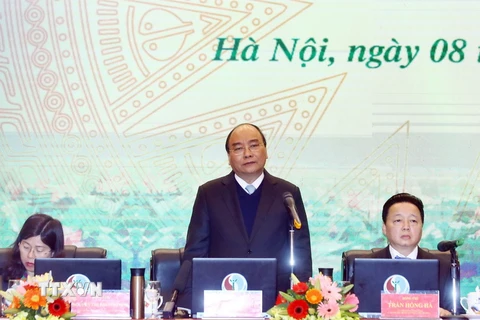 Thủ tướng Nguyễn Xuân Phúc đã tham dự và phát biểu chỉ đạo. (Ảnh: Thống Nhất/TTXVN)