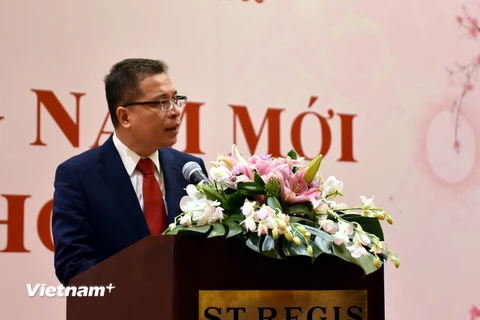 Đại sứ Việt Nam tại Trung Quốc Đặng Minh Khôi phát biểu. (Ảnh: Lương Tuấn/Vietnam+)