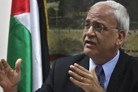 Ông Saeb Erekat, Trưởng đoàn đàm phán cấp cao về hòa bình Trung Đông của Palestine. (Nguồn: AP)