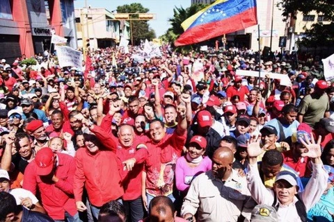 Tuần hành tại Venezuela. (Nguồn: almasdarnews)