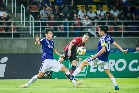Hà Nội FC (áo xanh) vượt qua Bangkok United để giành quyền đi tiếp. (Nguồn: FC)