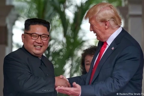 Lãnh đạo Mỹ, Triều Tiên tại hội nghị thượng đỉnh ở Singapore. (Nguồn: Reuters)