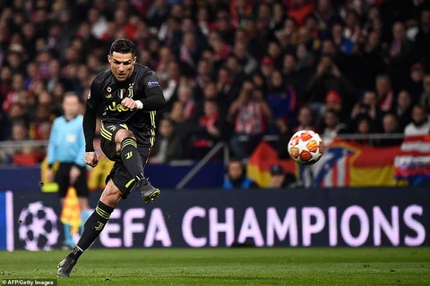 Ronaldo không thể giúp Juventus tránh khỏi thất bại trước Atletico. (Nguồn: AFP/Getty Images)