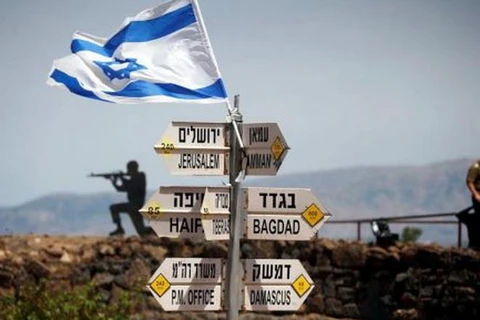 Quốc kỳ của Israel tại Cao nguyên Golan. (Nguồn: Reuters)