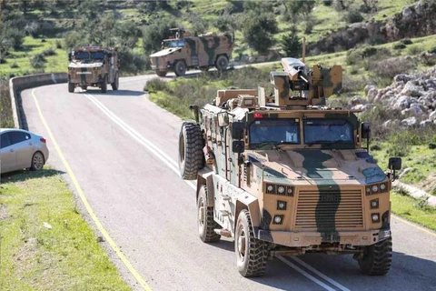 Xe của quân đội Thổ Nhĩ Kỳ ở Syria. (Nguồn: AFP)