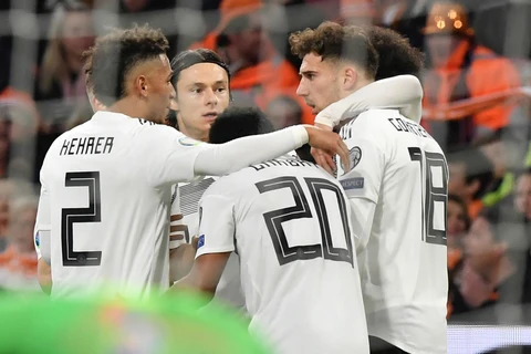 Tuyển Đức lần đầu hưởng trọn niềm vui kể từ sau trận thắng Thụy Điển ở World Cup 2018. (Nguồn: Getty Images)