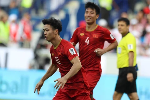 Công Phượng và tuyển Việt Nam sẽ đối đầu Cuaracao ở King's Cup 2019. (Ảnh: Hoàng Linh/TTXVN)