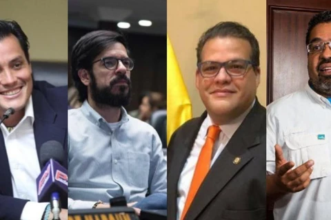 4 nghị sỹ phe đối lập Carlos Paparoni, Miguel Pizarro, Franco Casella và Winston Flores bị buộc tội phản quốc. (Nguồn: Zona Cero)