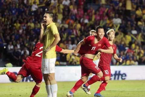 Tuyển Việt Nam bắt đầu vòng loại World Cup 2022 bằng trận gặp Thái Lan. (Ảnh: Nguyên An/Vietnam+)