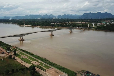 Đoạn sông Mekong tại huyện Muang, tỉnh Nakhon Phanom, Thái Lan. (Nguồn: bangkokpost.com)