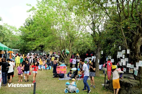 Sự kiện KHOE Creative Festival 2019 tại Ecopark. (Ảnh: Minh Hiếu/Vietnam+)