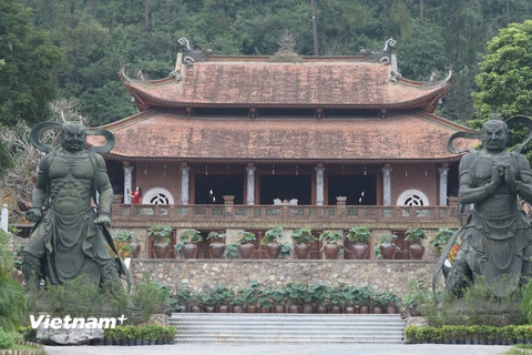 Chùa Địa Tạng Phi Lai nằm ở thôn Ninh Trung, xã Liêm Sơn, huyện Thanh Liêm đang dần trở thành điểm nhấn về du lịch tâm linh ở Hà Nam. (Ảnh: Phan Lâm/Vietnam+)