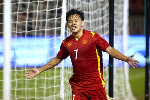 Đội tuyển Việt Nam bất bại trước Singapore ở 7 lần đối đầu gần nhất. (Ảnh: PV/Vietnam+) 