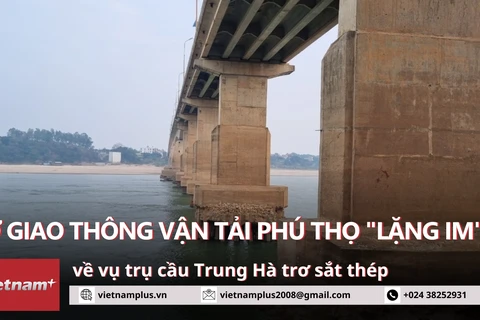 Sở Giao thông Vận tải Phú Thọ "lặng im" về vụ trụ cầu Trung Hà trơ sắt thép