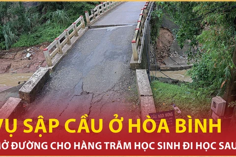 Bản tin 60s: Mở đường cho hàng trăm học sinh đi học sau vụ sập cầu ở Hòa Bình