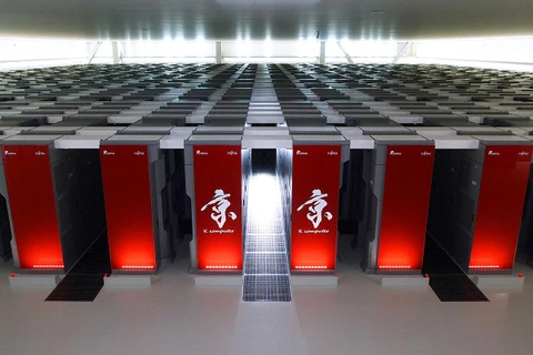 Siêu máy tính K do tập đoàn Fujitsu của Nhật Bản sản xuất (Ảnh: Wikipedia)
