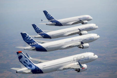 Các loại máy bay chở khách phổ biến nhất của Airbus (Ảnh: Airbus)