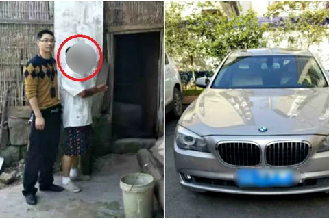 Qiang bị bắt do trộm gà vịt để lấy tiền đổ xăng cho siêu xe BMW. (Ảnh: Nextshark)