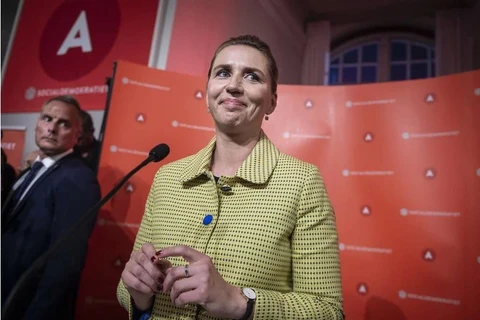 Lãnh đạo đảng Dân chủ Xã hội của Đan Mạch, bà Mette Frederiksen. (Ảnh: AP)