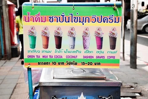 Một xe bán trà sữa tại Bangkok, Thái Lan. (Ảnh: Pinterest) 