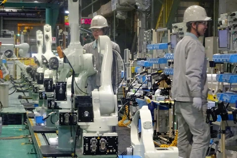 Một nhà máy sản xuất robot của hãng Kawasaki. (Ảnh: Nikkei)
