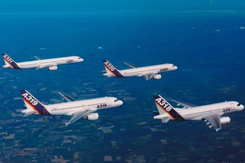 "Gia đình" A320 của Airbus. (Ảnh: Airbus)