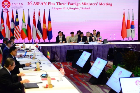 Quang cảnh Hội nghị Bộ trưởng Ngoại giao ASEAN+3 lần thứ 20. (Ảnh: Hữu Kiên/TTXVN)