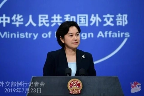 Người phát ngôn Bộ Ngoại giao Trung Quốc Hoa Xuân Oánh. (Ảnh: Bộ Ngoại giao Trung Quốc) 