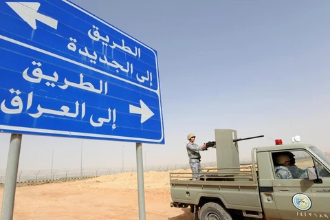 Cửa khẩu Arar tại biên giới Saudi Arabia-Iraq. (Ảnh: AFP)