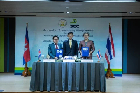 Lễ ký kết bản ghi nhớ giữa SEC và SECC. (Ảnh: Thaipublica)