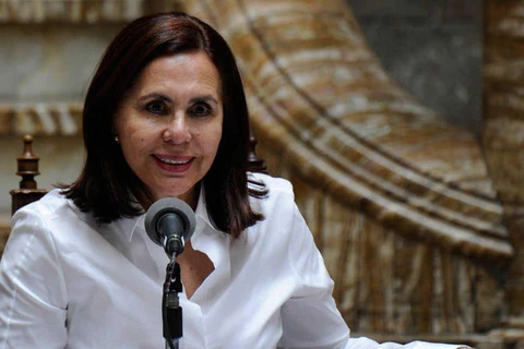 Ngoại trưởng trong chính phủ lâm thời Bolivia Karen Longaric. (Ảnh: AFP)