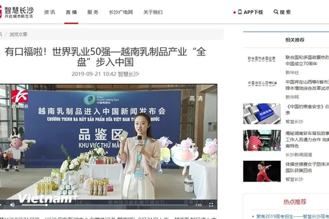 Bài đăng về sự kiện của Vinamilk trên báo Trí Tuệ (Trung Quốc) (Ảnh: Vinamilk cung cấp)