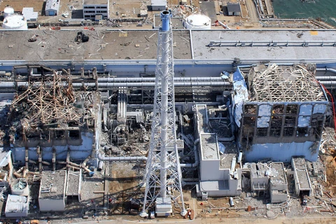 Nhà máy điện hạt nhân bị tàn phá tại Fukushima. (Ảnh: Reuters)