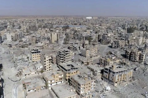 Thành phố Raqqa, nơi từng là thành trì của IS.