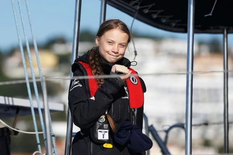 Nhà hoạt động môi trường Greta Thunberg. (Ảnh: Sky News)