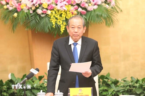 Phó Thủ tướng Thường trực Chính phủ Trương Hòa Bình, Chủ tịch Ủy ban An toàn giao thông Quốc gia. (Ảnh: Doãn Tấn/TTXVN) 