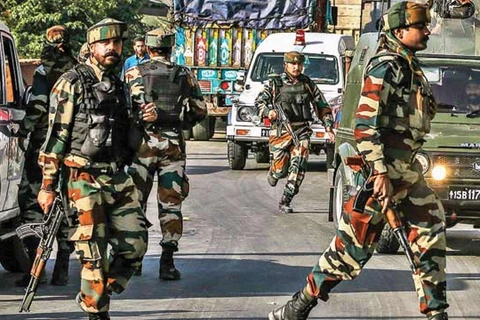 Lực lượng an ninh Ấn Độ tại bang Jammu và Kashmir. (Ảnh: DNA India)